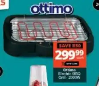 Checkers Ottimo Electric BBQ Grill-2000W offer