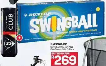 Pick n Pay Dunlop Swingball Play Set Plus Club Tennis Balls 3-Pack offer