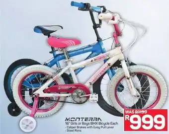 Pick n Pay Monterra 16" Girls or Boys BMX Bicycle offer