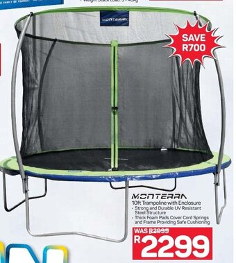 Pick n Pay Monterra Trampoline with Enclosure 10ft offer