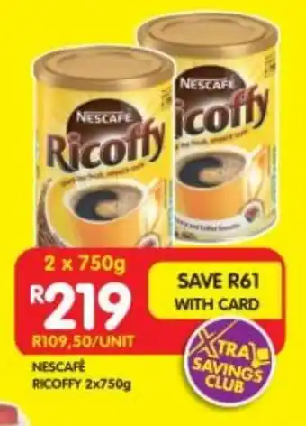Shoprite NESCAFE RICOFFY 2x750g offer