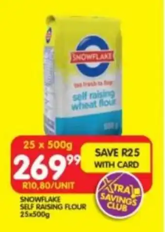 Shoprite SNOWFLAKE SELF RAISING FLOUR 25x500g offer
