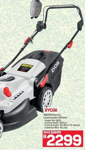 Pick n Pay Ryobi 1800W Electric Lawnmower 420mm offer