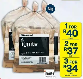 Pick n Pay Ignite Fire Wood 6kg offer