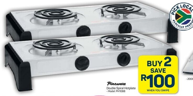 Pick n Pay Pineware Double Spiral Hotplate offer