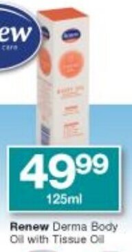 Renew Derma Body Oil with Tissue Oil 125ml