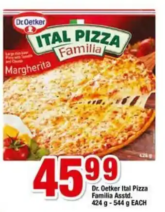 Megasave Dr. Oerker Ital Pizza Familia 424g - 544g offer