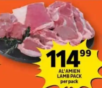 Shoprite AL'AMIEN LAMB PACK per pack offer