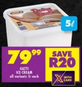 Shoprite GATTI ICE CREAM offer