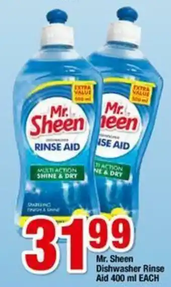 Megasave Mr. Sheen Dishwasher Rinse aid 400ml offer