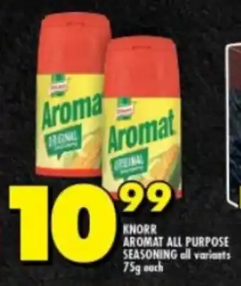 Shoprite KNORR AROMAT ALL PURPOSE SEASONING all variants 75g each offer