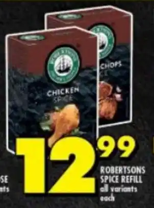 Shoprite ROBERTSONS SPICE REFILL all variants each offer