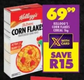 Shoprite KELLOGG'S CORN FLAKES CEREAL 1kg offer