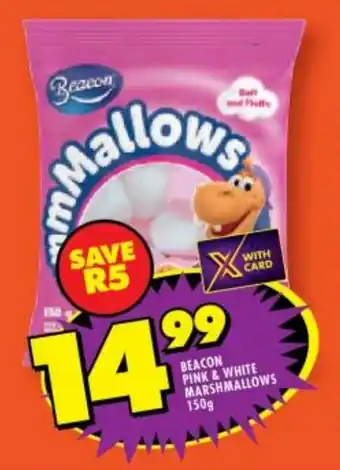 Shoprite BEACON PINK & WHITE MARSHMALLOWS 150g offer
