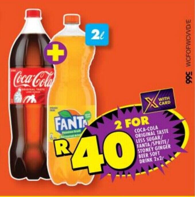 COCACOLA ORIGINAL TASTE LESS SUGAR/ FANTA/SPRITE/ STONEY GINGER BEER