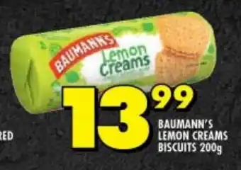 Shoprite BAUMANN'S LEMON CREAMS BISCUITS 200g offer