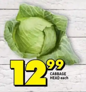 Shoprite CABBAGE HEAD each offer