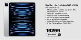 Incredible Connection iPad Pro 11inch 4th Gen WiFi 128GB offer