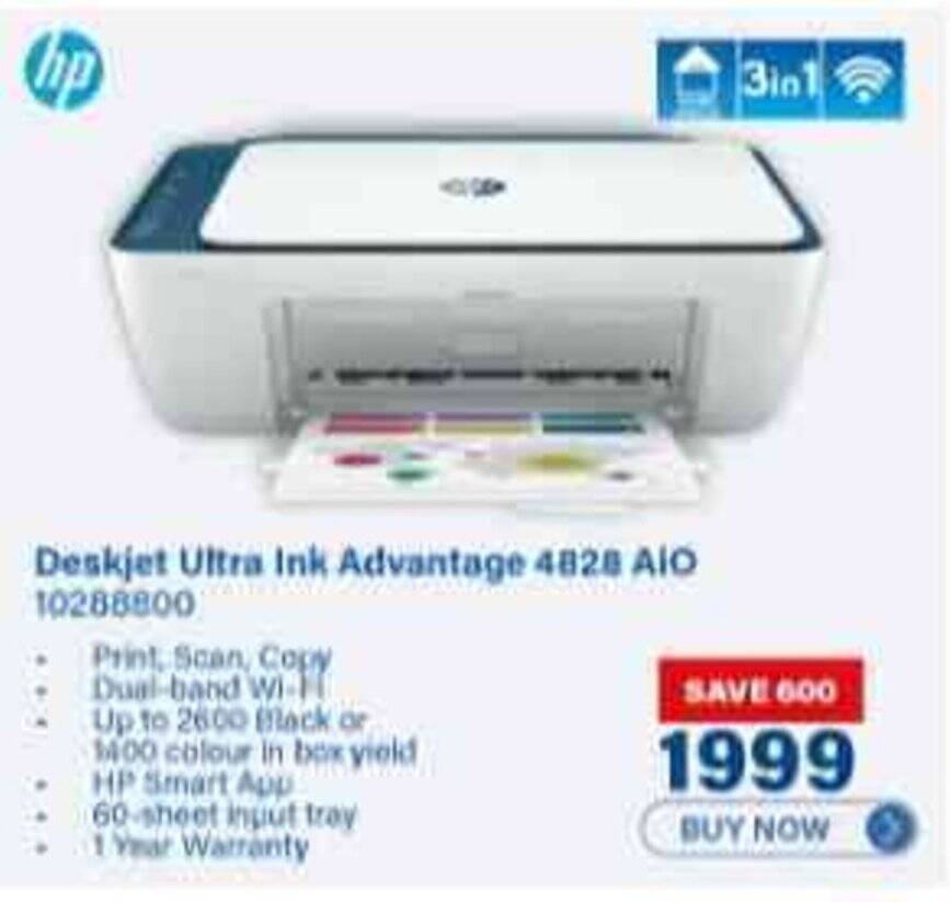 HP Deskjet Ultra Ink Advantage 4828 Aio offer at Incredible Connection