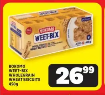 Usave BOKOMO WEET-BIX WHOLEGRAIN WHEAT BISCUITS 450g offer