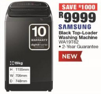 House & Home Samsung Black Top-Loader Washing Machine offer