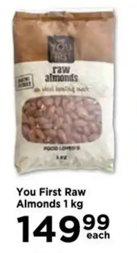 Food Lover's Market You First Raw Almonds 1kg offer
