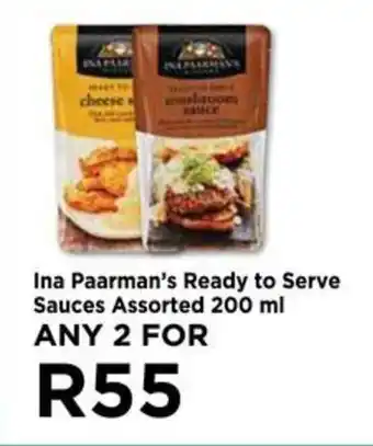 Food Lover's Market Ina Paarman's Ready to Serve Sauces Assorted 200ml offer