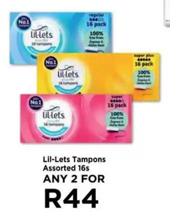 Food Lover's Market Lil-Lets Tampons Assorted 16s offer