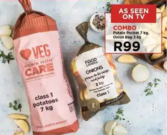 Food Lover's Market Potato Pocket 7kg, Onion Bag 3kg offer