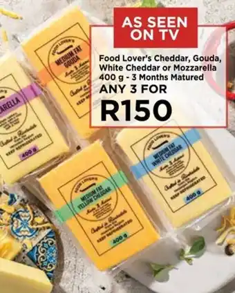 Food Lover's Market Food Lover's Cheddar, Gouda, White Cheddar or Mozzarella 400g 3 Months Matured offer