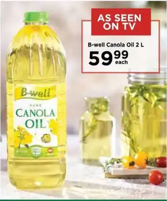 Food Lover's Market B-well Canola Oil 2L offer