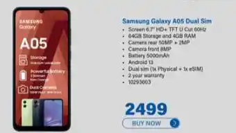 Incredible Connection Samsung Galaxy A05 Dual Sim offer