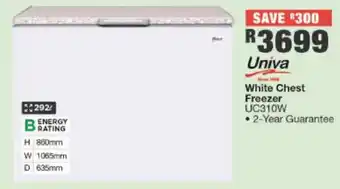 House & Home Univa White Chest Freezer offer