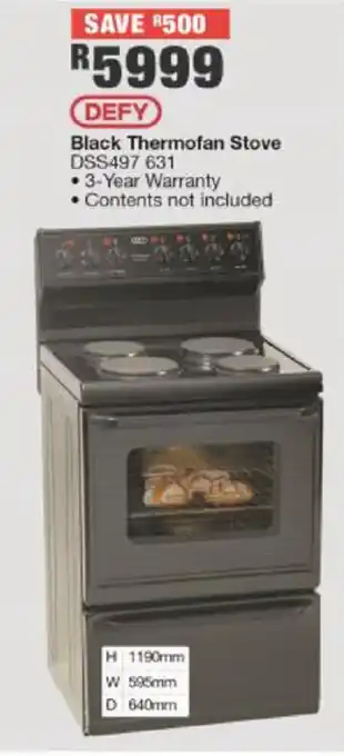 House & Home Defy Black Thermofan Stove offer