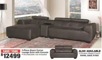 House & Home Alexia Corner Lounge Suite with Console 3-Piece offer