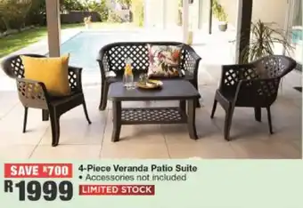 House & Home Veranda Patio Suite 4-Piece offer