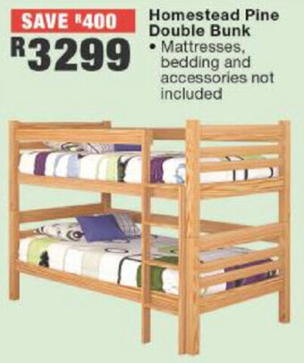 Homestead Pine Double Bunk