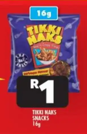 Usave TIKKI NAKS SNACKS 16g offer