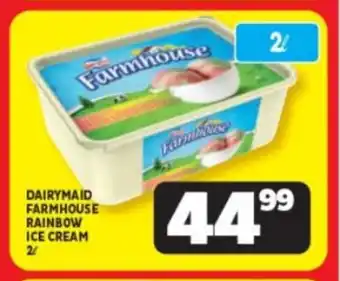 Usave DAIRYMAID FARMHOUSE RAINBOW ICE CREAM 2L offer