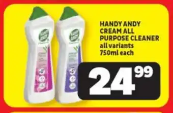Usave HANDY ANDY CREAM ALL PURPOSE CLEANER all variants 750ml each offer