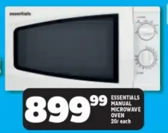 Usave ESSENTIALS MANUAL MICROWAVE OVEN 20L each offer