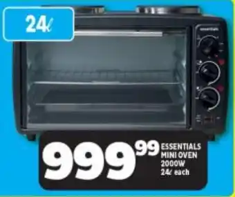 Usave ESSENTIALS MINI OVEN 2000W 24L each offer