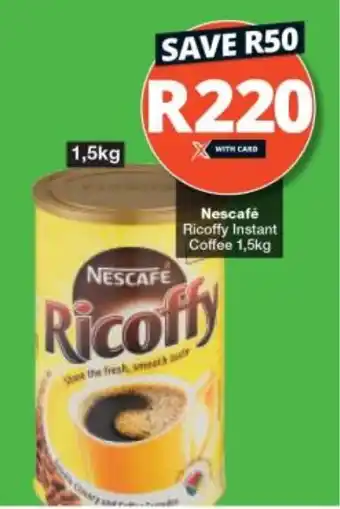 Checkers Nescafé Ricoffy Instant Coffee 1,5kg offer