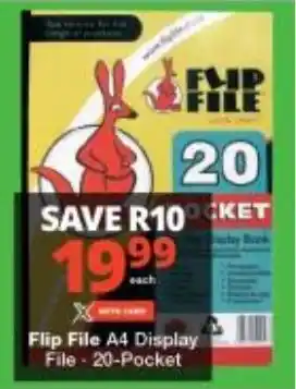 Checkers Flip File A4 Display File 20-Pocket offer