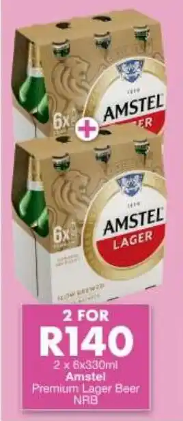 President Hyper 2 x 6x330ml Amstel Premium Lager Beer NRB offer