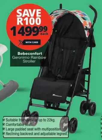 Checkers Bebeconfort Geronimo Rainbow Stroller offer