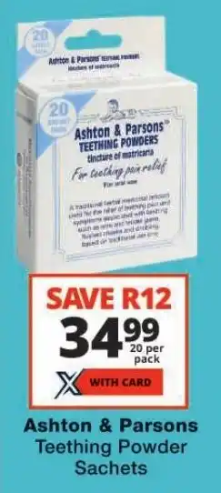 Ashton & Parsons Teething Powder Sachets