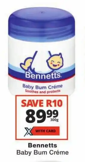 Checkers Bennetts Baby Bum Créme offer