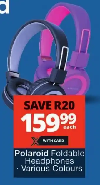 Checkers Polaroid Tangle Free Earphones Various Colours offer