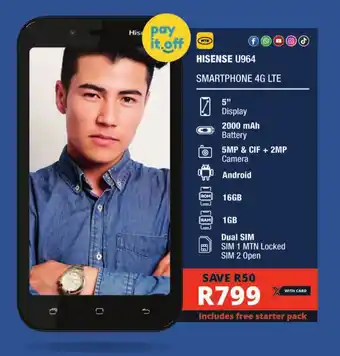 HISENSE U964 SMARTPHONE 4G LTE